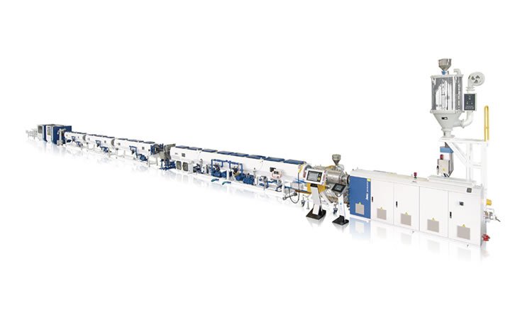 High - speed and energy - saving HDPE solid - wall tube extrusion line