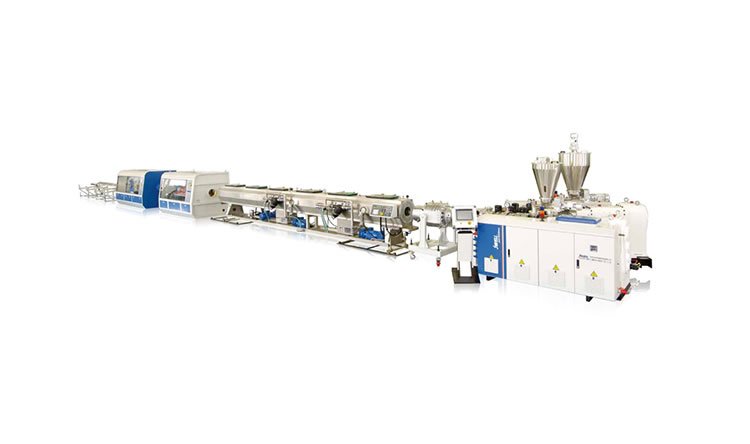 Three-layer PVC solid wall pipe co-extrusion line