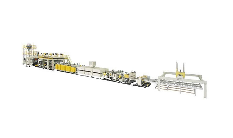 High speed aluminum plastic composite plate production line