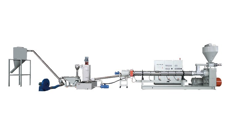 Single screw granulation extrusion line