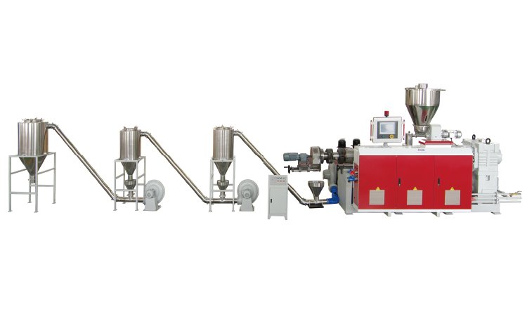 PVC taper double screw granulation production line