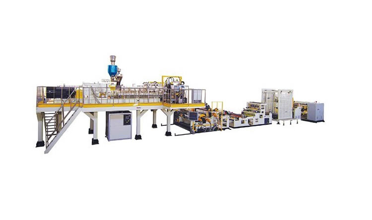 PET/PLA parallel twin-screw sheet production line