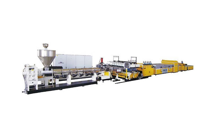 PP/PE hollow lattice plate production line