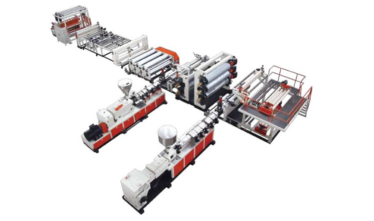 Composite polymer waterproof coil production line