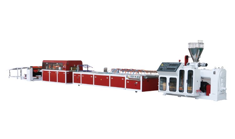 Polymer plastic steel bridge extrusion line